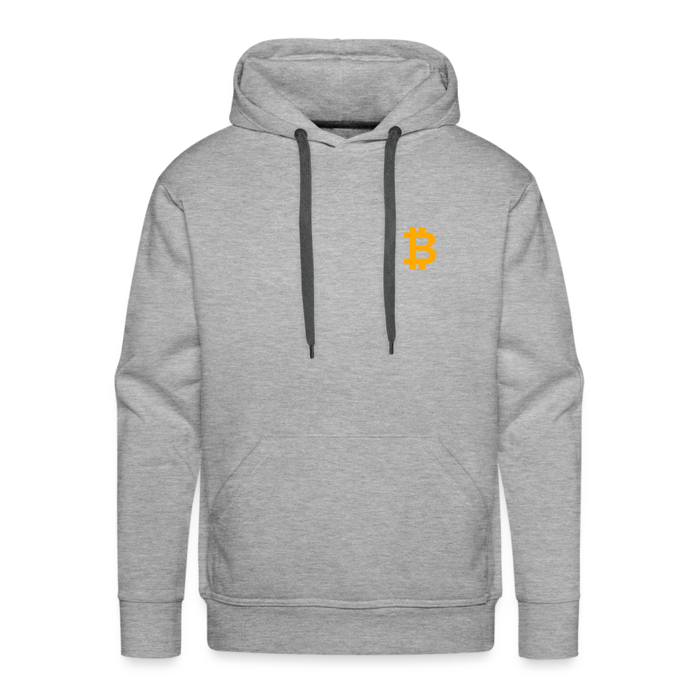 Bitcoin Premium Hoodie - Grau meliert