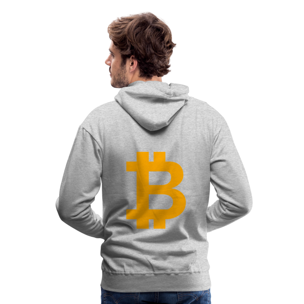 Bitcoin Premium Hoodie - Grau meliert