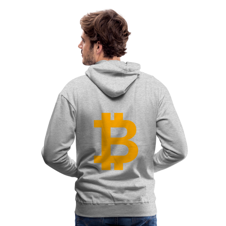 Bitcoin Premium Hoodie - Grau meliert