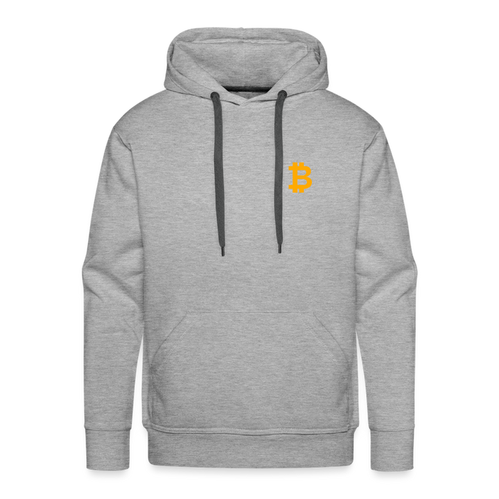 Bitcoin Premium Hoodie - Grau meliert