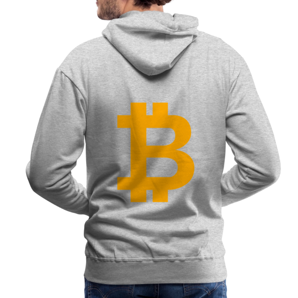 Bitcoin Premium Hoodie - Grau meliert