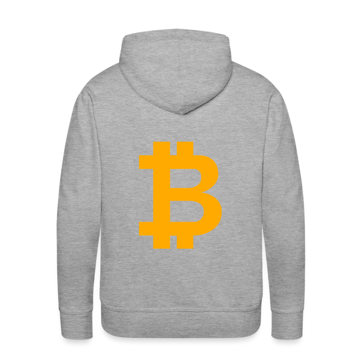 Bitcoin Premium Hoodie - Grau meliert