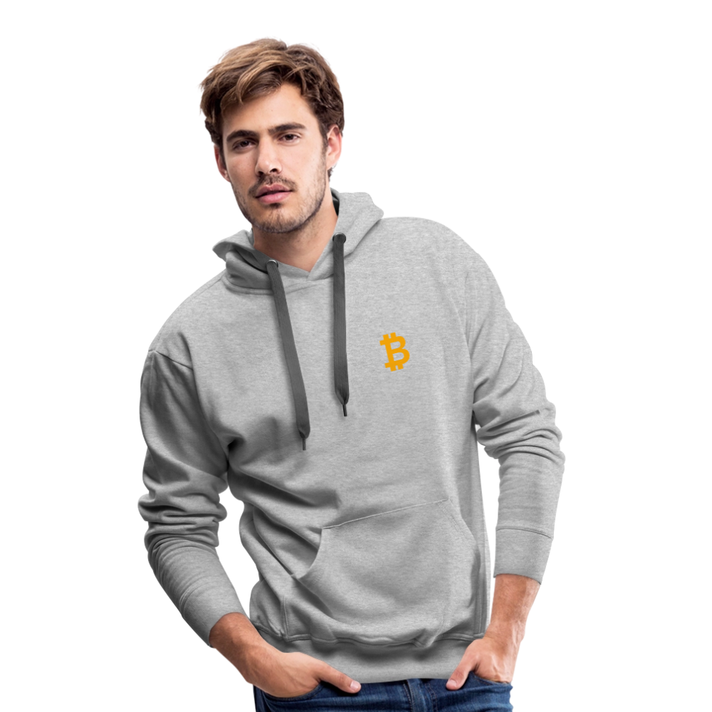 Bitcoin Premium Hoodie - Grau meliert